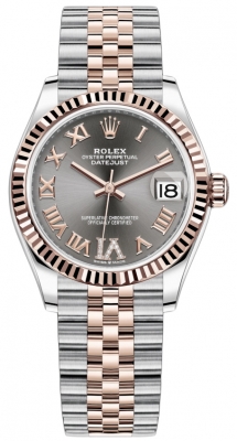 replica Rolex Datejust 31mm Stainless Steel and Rose Gold Ladies Watch