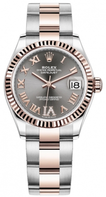 replica Rolex Datejust 31mm Stainless Steel and Rose Gold Ladies Watch