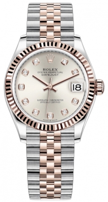 replica Rolex Datejust 31mm Stainless Steel and Rose Gold Ladies Watch