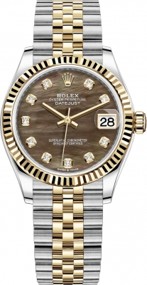 replica Rolex Datejust 31mm Stainless Steel and Yellow Gold Ladies Watch