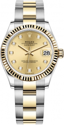 replica Rolex Datejust 31mm Stainless Steel and Yellow Gold Ladies Watch