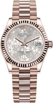 replica Rolex Datejust 31mm Everose Gold Ladies Watch