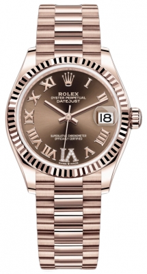 replica Rolex Datejust 31mm Everose Gold Ladies Watch