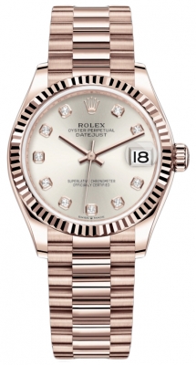 replica Rolex Datejust 31mm Everose Gold Ladies Watch