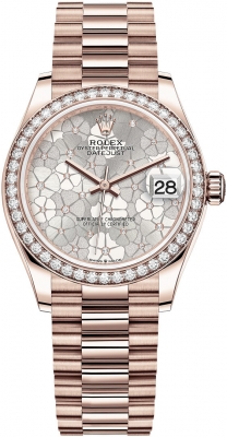 replica Rolex Datejust 31mm Everose Gold Ladies Watch