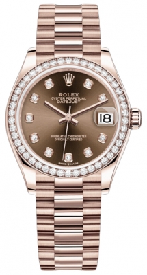 replica Rolex Datejust 31mm Everose Gold Ladies Watch