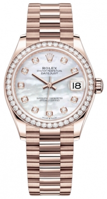 replica Rolex Datejust 31mm Everose Gold Ladies Watch