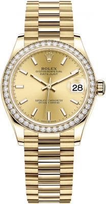 replica Rolex Datejust 31mm Yellow Gold Ladies Watch