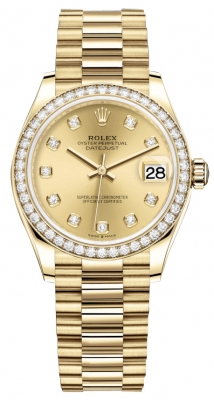 replica Rolex Datejust 31mm Yellow Gold Ladies Watch