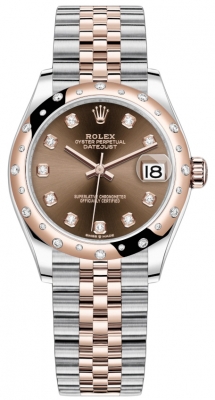 replica Rolex Datejust 31mm Stainless Steel and Rose Gold Ladies Watch