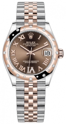 replica Rolex Datejust 31mm Stainless Steel and Rose Gold Ladies Watch