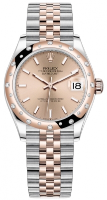 replica Rolex Datejust 31mm Stainless Steel and Rose Gold Ladies Watch