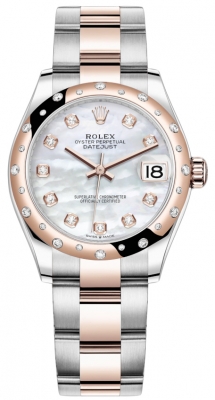 replica Rolex Datejust 31mm Stainless Steel and Rose Gold Ladies Watch