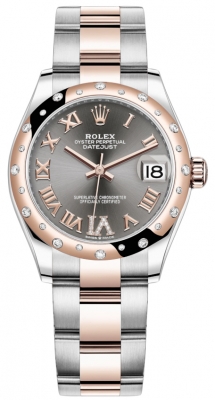 replica Rolex Datejust 31mm Stainless Steel and Rose Gold Ladies Watch