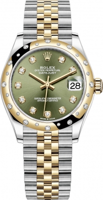 replica Rolex Datejust 31mm Stainless Steel and Yellow Gold Ladies Watch