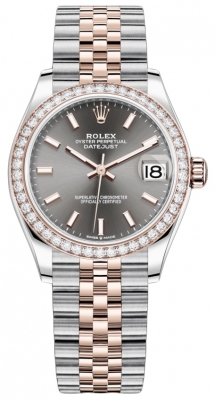 replica Rolex Datejust 31mm Stainless Steel and Rose Gold Ladies Watch