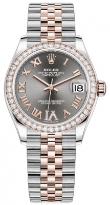 replica Rolex Datejust 31mm Stainless Steel and Rose Gold Ladies Watch