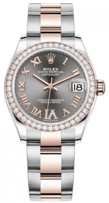 replica Rolex Datejust 31mm Stainless Steel and Rose Gold Ladies Watch