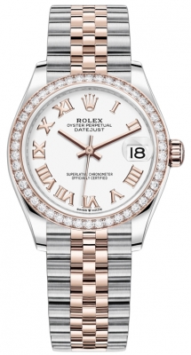 replica Rolex Datejust 31mm Stainless Steel and Rose Gold Ladies Watch