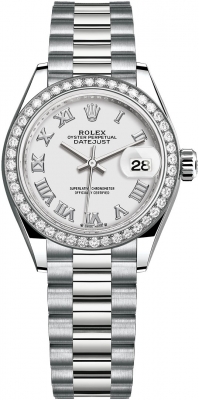 replica Rolex Lady Datejust 28mm Yellow Gold Ladies Watch 279138RBR MOP Diamond President