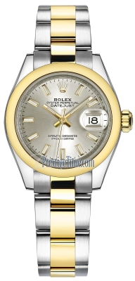 replica Rolex Lady Datejust 28mm Stainless Steel and Yellow Gold Ladies Watch 279163 Silver Index Oyster