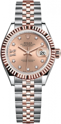 replica Rolex Lady Datejust 28mm Stainless Steel and Everose Gold Ladies Watch 279171 Rose 17 Diamond Jubilee