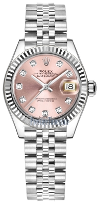 replica Rolex Lady Datejust 28mm Stainless Steel Ladies Watch 279174 Pink Diamond Jubilee