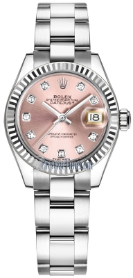 replica Rolex Lady Datejust 28mm Stainless Steel Ladies Watch 279174 Pink Diamond Oyster