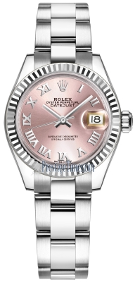 replica Rolex Lady Datejust 28mm Stainless Steel Ladies Watch 279174 Pink Roman Oyster
