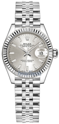 replica Rolex Lady Datejust 28mm Stainless Steel Ladies Watch 279174 Silver Index Jubilee