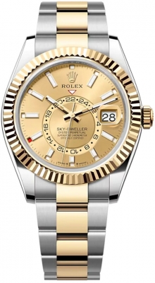 replica Rolex Sky Dweller 42mm Mens Watch336933 Champagne Oyster