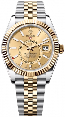 replica Rolex Sky Dweller 42mm Mens Watch336933 Champagne Jubilee