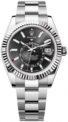 replica Rolex Sky Dweller 42mm Mens Watch336934 Black Oyster