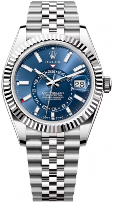 replica Rolex Sky Dweller 42mm Mens Watch336934 Blue Jubilee