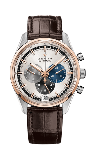 replica Zenith - 51.2080.400/69.C494 El Primero Chronomaster 42 Stainless Steel / Rose Gold / Silver / Alligator