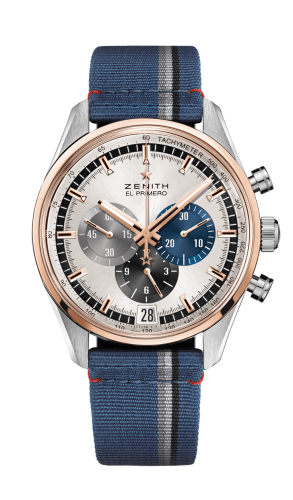 replica Zenith - 51.2080.400/69.C802 El Primero Chronomaster 42 Stainless Steel / Rose Gold / Silver / Fabric