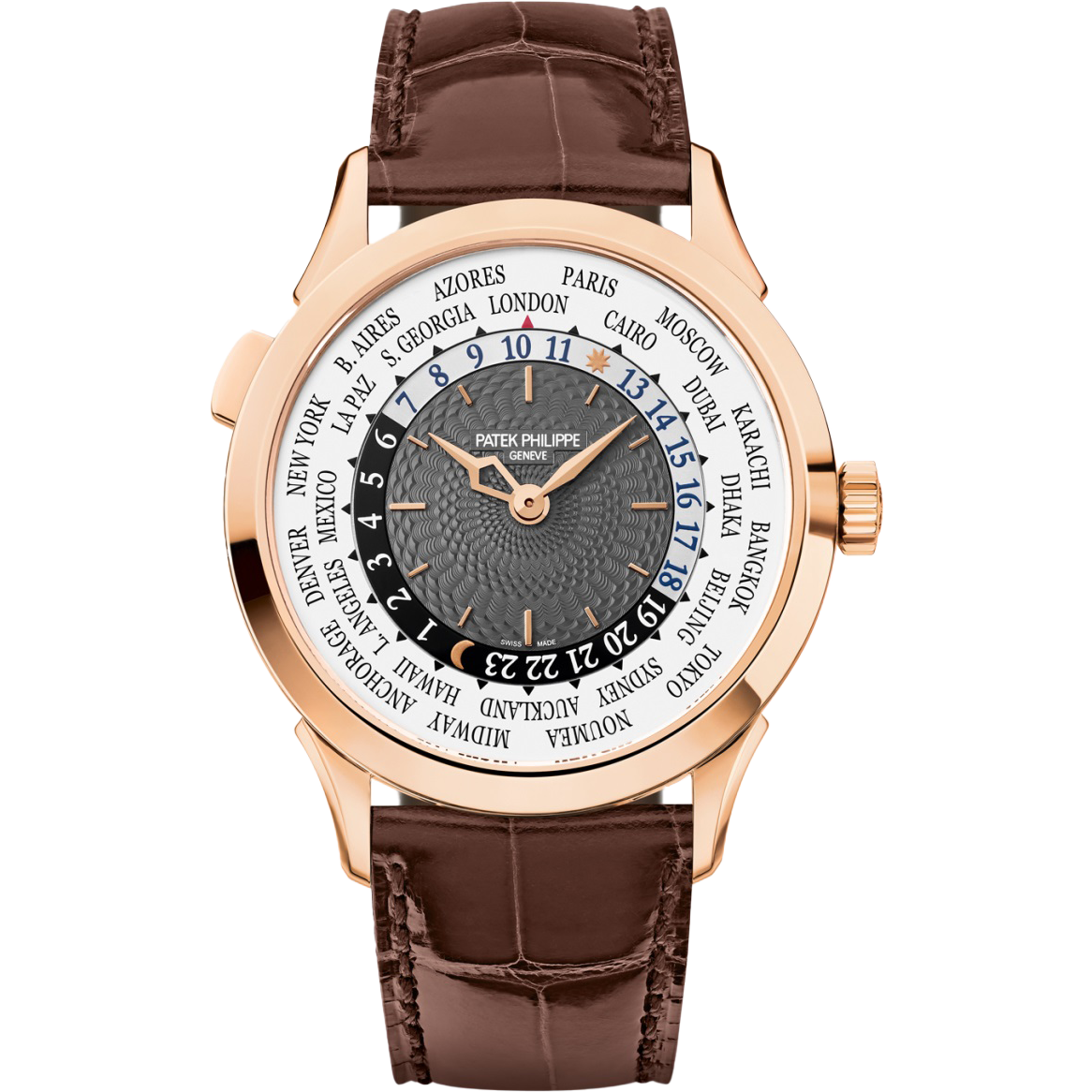 Super clone watch PATEK PHILIPPE COMPLICATIONS WORLD TIME 38.5MM 5230R-012