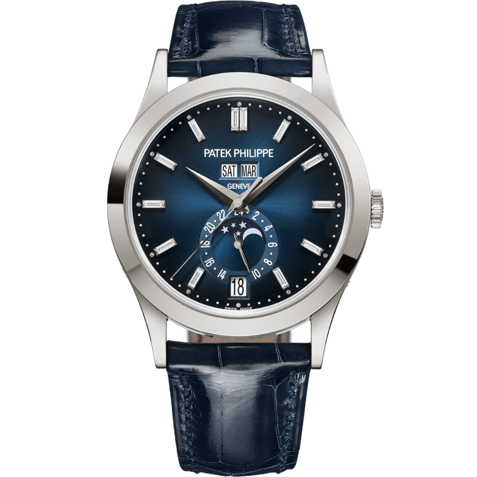 Super clone watch PATEK PHILIPPE COMPLICATIONS ANNUAL CALENDAR MOON PHASES 38.5MM 5396G-017