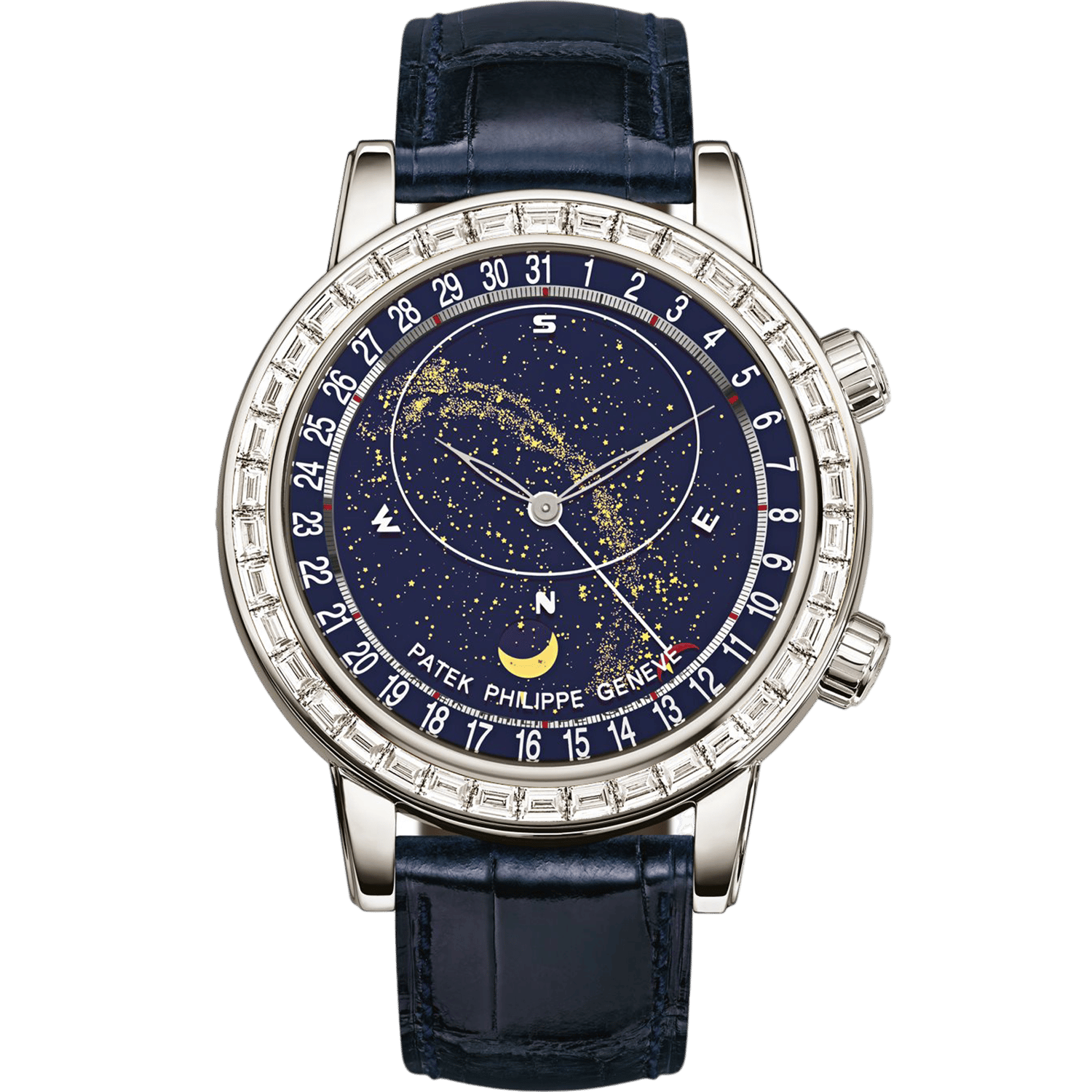 Super clone watch PATEK PHILIPPE GRAND COMPLICATIONS CELESTIAL MOON AGE 44MM 6104P-001