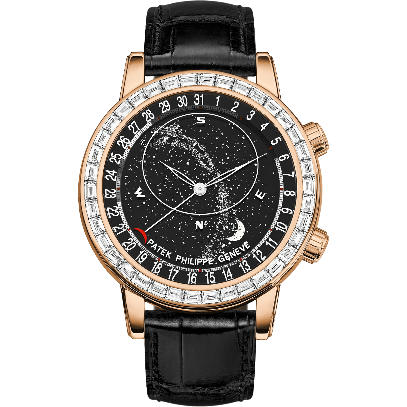 Super clone watch PATEK PHILIPPE GRAND COMPLICATIONS CELESTIAL MOON AGE 44MM 6104R-001