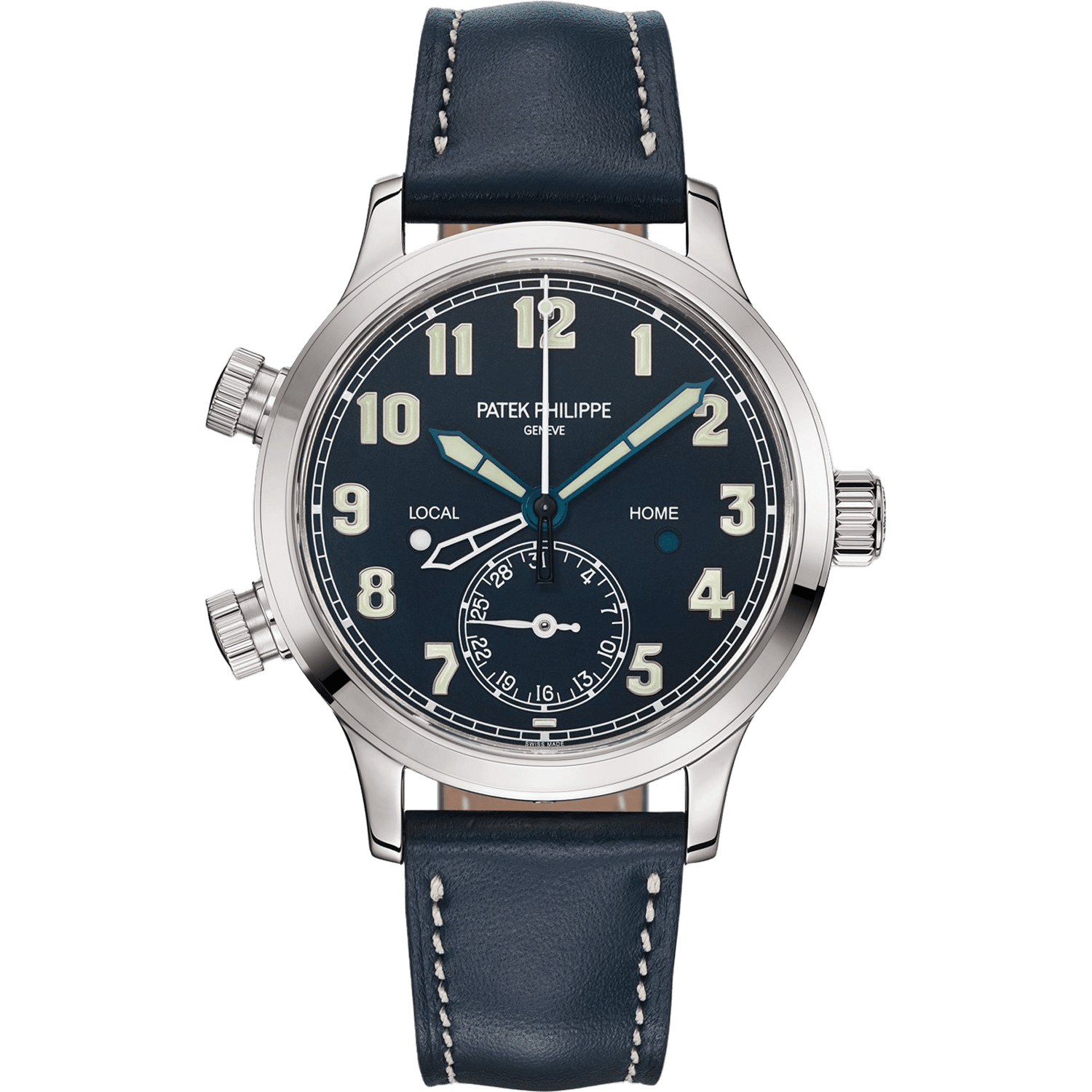 Super clone watch PATEK PHILIPPE COMPLICATIONS CALATRAVA PILOT TRAVEL TIME 37.5MM 7234G-001