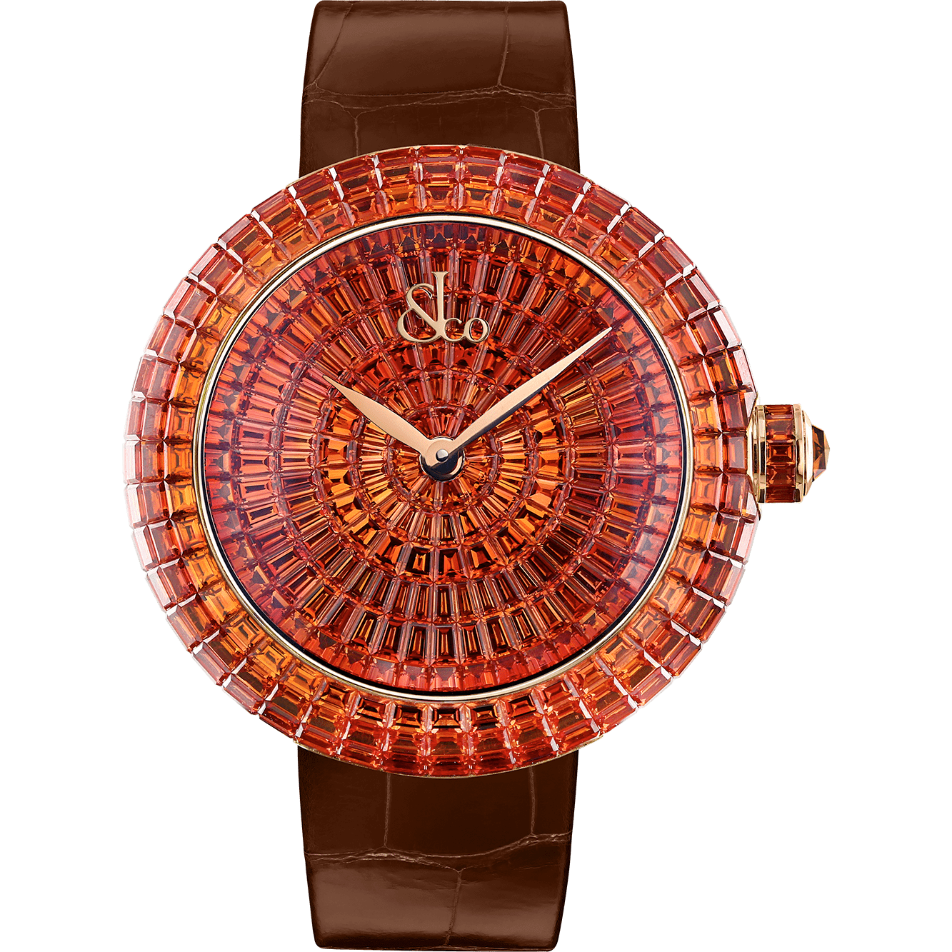 luxury replica watch JACOB & CO. BRILLIANT FULL BAGUETTE ORANGE SAPPHIRES LIMITED EDITION 44MM BA534.40.BO.BO.A