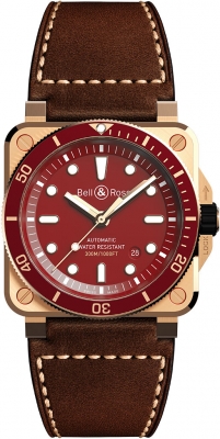 replica Bell & Ross BR03-92 Diver 42mm Mens Watch BR0392-D-R-BR/SCA