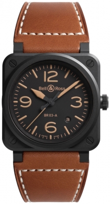 replica Bell & Ross BR 03 Automatic 41mm Mens Watch BR03A-HER-CE/SCA