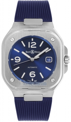 replica Bell & Ross BR 05 Automatic 40mm Mens Watch BR05A-BLU-ST/SRB