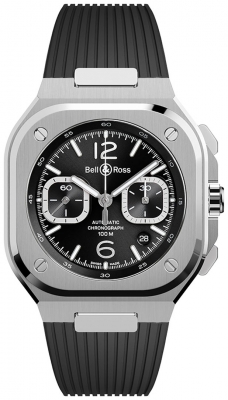 replica Bell & Ross BR 05 Chronograph 42mm Mens Watch BR05C-BLC-ST/SRB