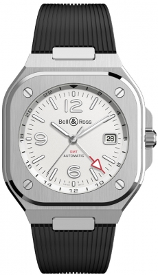 replica Bell & Ross BR 05 GMT 41mm Mens Watch BR05G-SI-ST/SRB