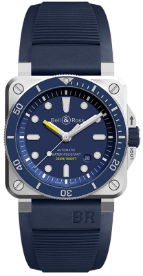 replica Bell & Ross BR03-92 Diver 42mm Mens Watch BR0392-D-BU-ST/SRB