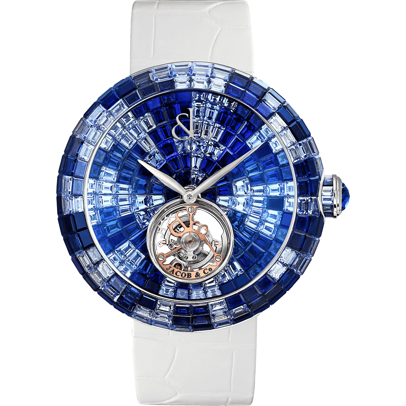 luxury replica watch JACOB & CO. BRILLIANT FLYING TOURBILLON BLUE SHADES LIMITED EDITION 47MM BT543.30.CB.CB.B