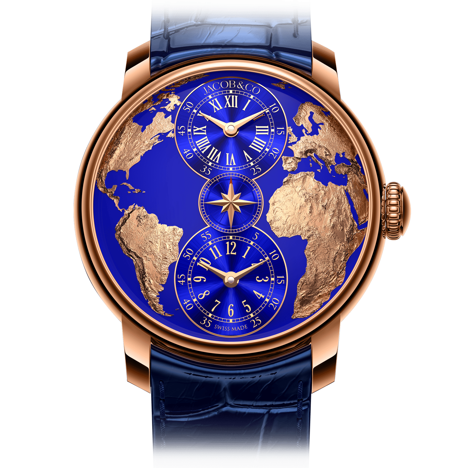 luxury replica watch JACOB & CO. HIGH COMPLICATION MASTERPIECES THE WORLD IS YOURS DUAL TIME ZONE LIMITED EDITION 43MM DT100.40.AA.AA.ABALA